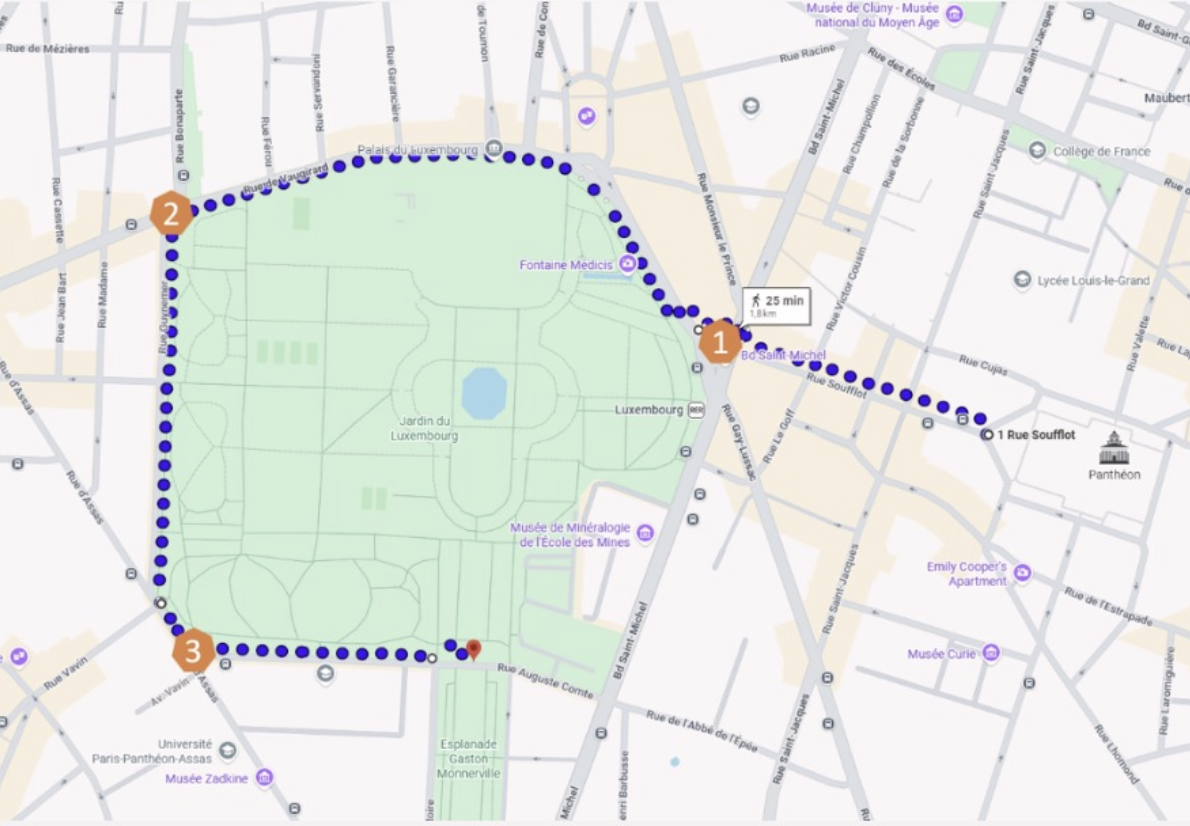 Parcours de la Grande Parade